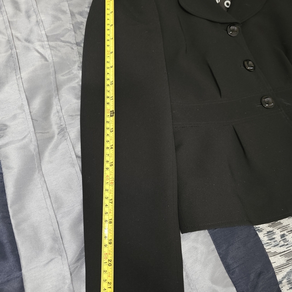 NEW Le Suit Petite 6P Women's Black Lined Suit Jacket Blazer Polyester RN 54050 - Picture 10 of 14